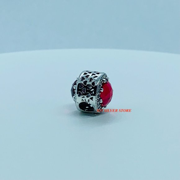 NEW Authentic Pandora RADIANT RED stone Charm 791725NCC - Picture 2 of 6